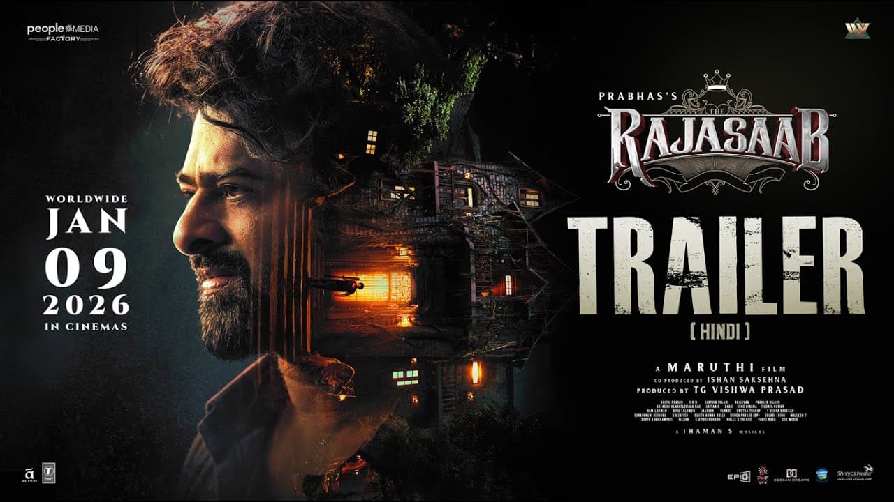 The RajaSaab (Official Trailer) Hindi | Prabhas | Maruthi | Thaman | TG Vishwa Prasad | Krithi Pr...